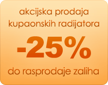 Akcijska prodaja kupaonskih radijatora -25% do rasprodaje zaliha